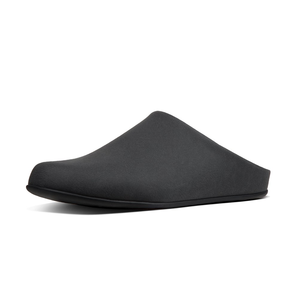 Fitflop Man Slippers Black - Shove Leather Mule - VT2159043